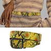 All Matching Leopard Pattern Belt for Women and Girl Simple Rectangle Buckle Waist Belt for Blouses Dresses and Coats
