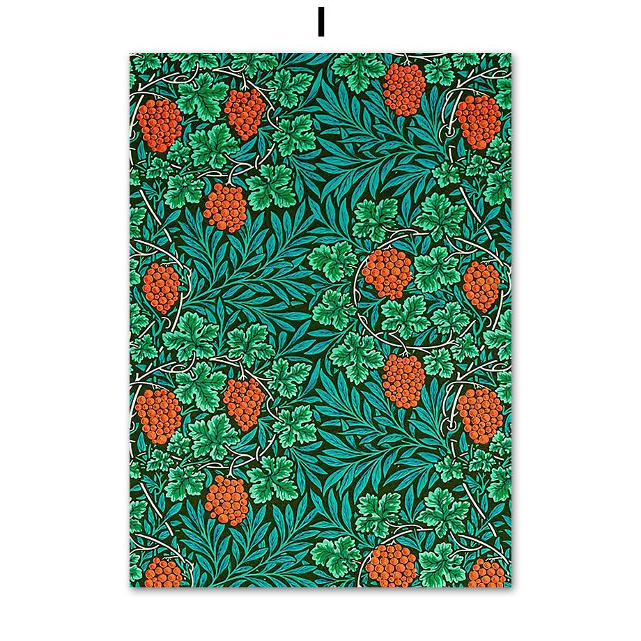 Винтаж Уильям Моррис Лист Виноград Цветок Цветочные настенные картины холст картины постеры и принты для гостиной домашний декор