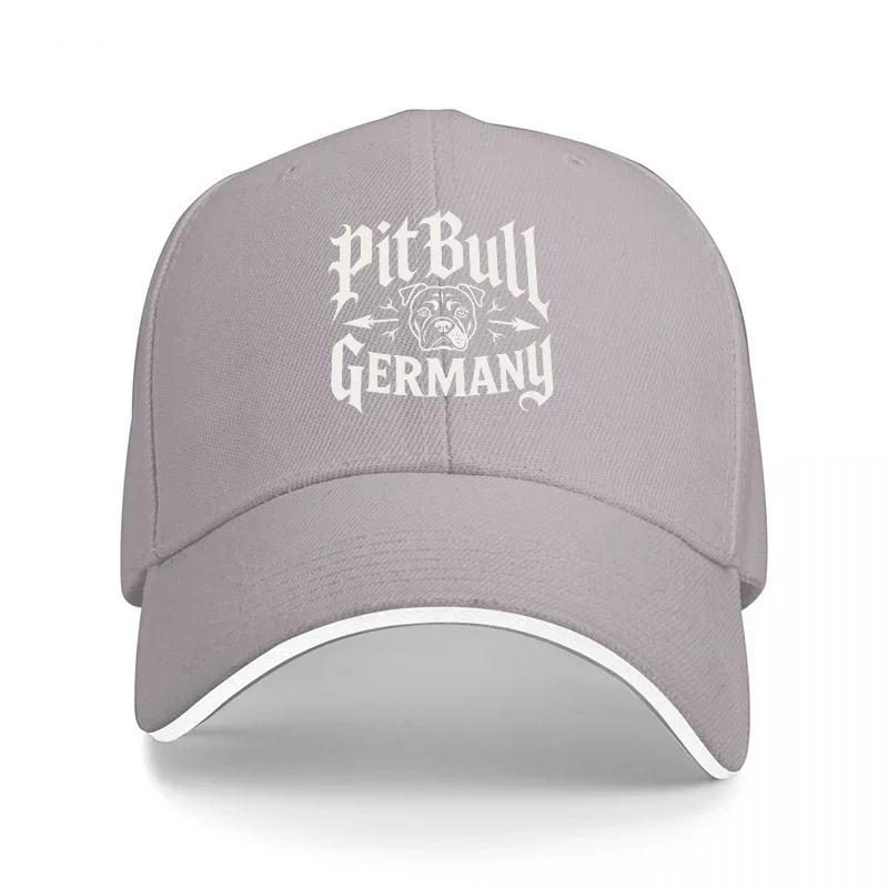 Бейсболка PitBull GerUnisexy с логотипом, черная с белой отделкой, классический уличный стиль, регулируемая посадка, для унисекс и женщин