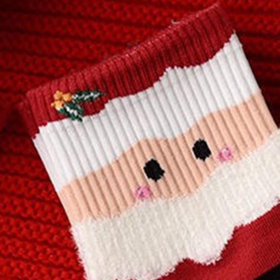 5 пар рождественских носков Осень Зима Влагоотводящие Дышащие Носки до середины икры с оленями и Санта-Клаусом Мужские Женские Эластичные Спортивные Повседневные Носки