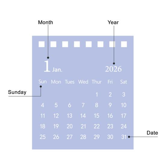 Мини настольный календарь на 2026 год со стикерами, Планировщик ритуальной жизни, Портативный стоячий перекидной настольный календарь