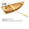 Showcase Decoration Piece 3D Printed Boat Figurine, Stable Ornaments with Paddle, Niche Art Collectible Base Miniature for Home Office Desktop Display
