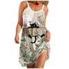 Женское модное летнее платье без бретелек без рукавов с принтом