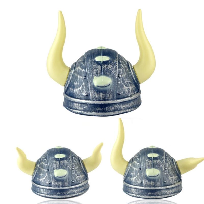 Roman Spartans Soldier Helmets Double Horn Designs Hat Adjustable for Cosplay Party and Theme Event Double Horn Helmets