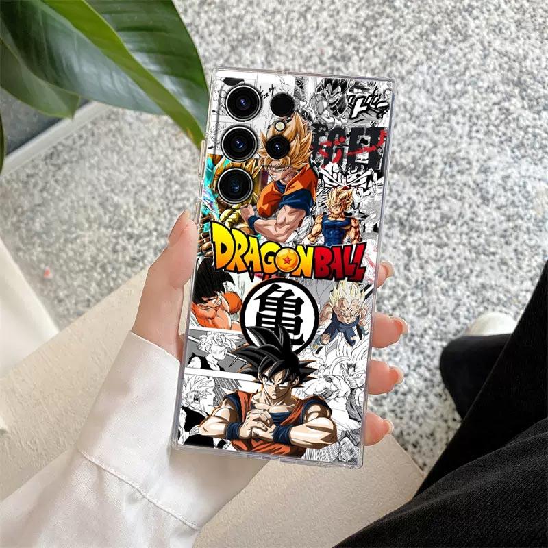 Goku Dragons Balls S26 Ultra Case Coque For Samsung Galaxy S25 S26 S24 S23 Ultra S22 S20 Plus S21 FE A57 5G Clear Phone Cover