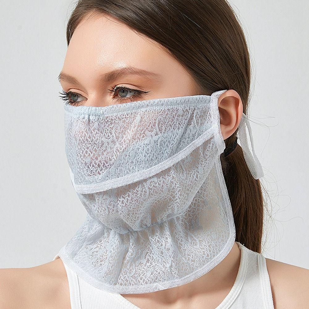 Neck Protection Lace Face Scarves Sunscreen Veil Anti-uv Face Cover Sunscreen Mask Face Scarf