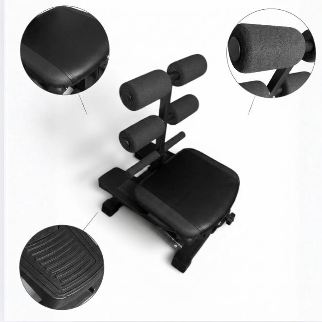 Stepper multifunctional trainer chair crunches resistance bands adjustment foldable flexara