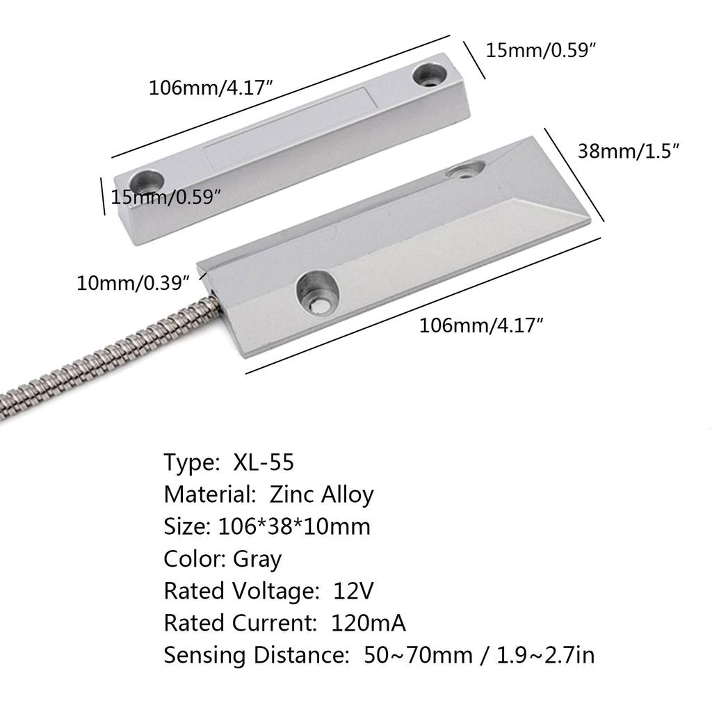 Датчик двери и окна, детектор домашней безопасности, магнитный датчик, противоугонная сигнализация для двери и окна, крепление на поверхности, сильная маскировка