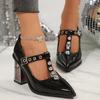 2025 Retro Chunky Heel Mary Jane Shoes for Women – Spring/Summer Collection