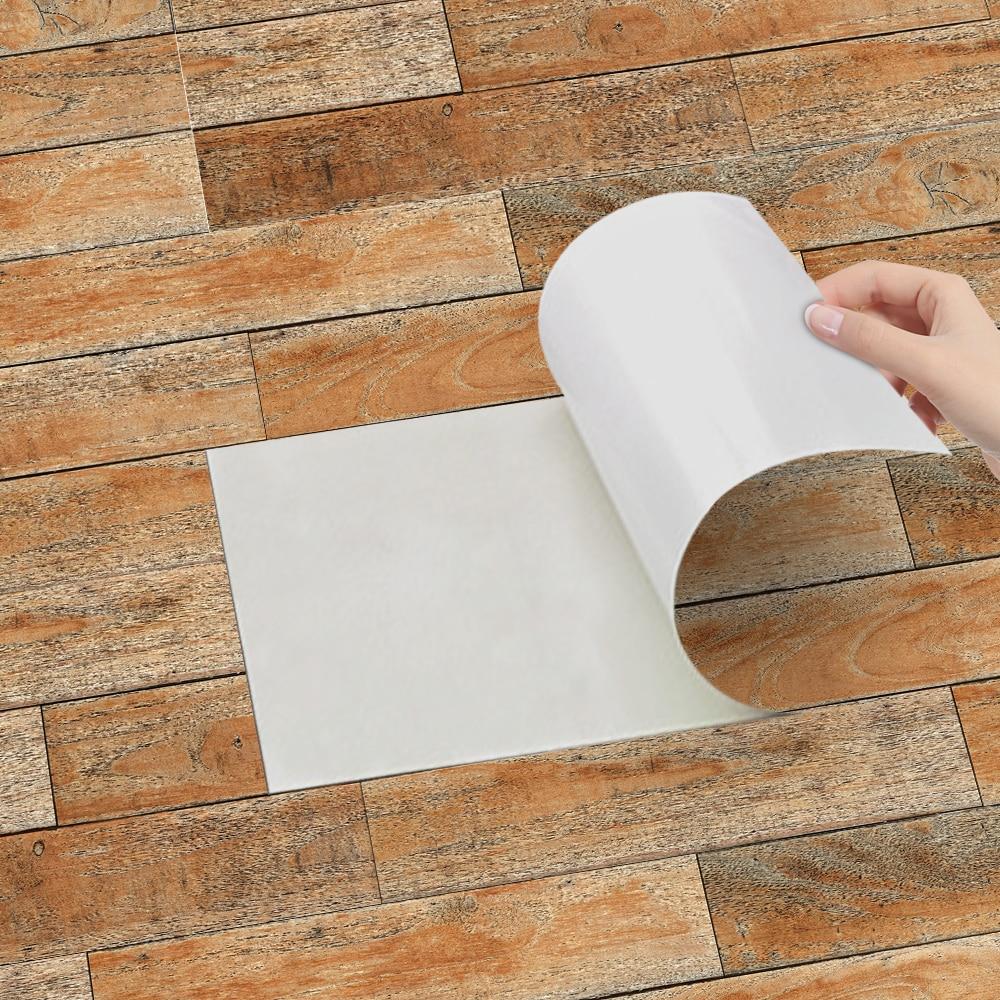 Домашнее украшение под дерево, самоклеящиеся обои, ПВХ, напольные наклейки, экологически чистая виниловая деревянная наклейка для спальни, кухни