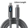1.2m/1.8m Data Cable Converter LCD Dynamic Display Type-C Cable 240W Super Charging Cable
