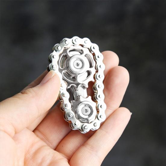 Звездочка Маховик Спиннер Игрушка Снятие Стресса Тревоги Дети Подростки Взрослые Металл Велосипедные Цепи Напальцевая Шестерня Гироскоп Сенсорная Вращающаяся Игрушка
