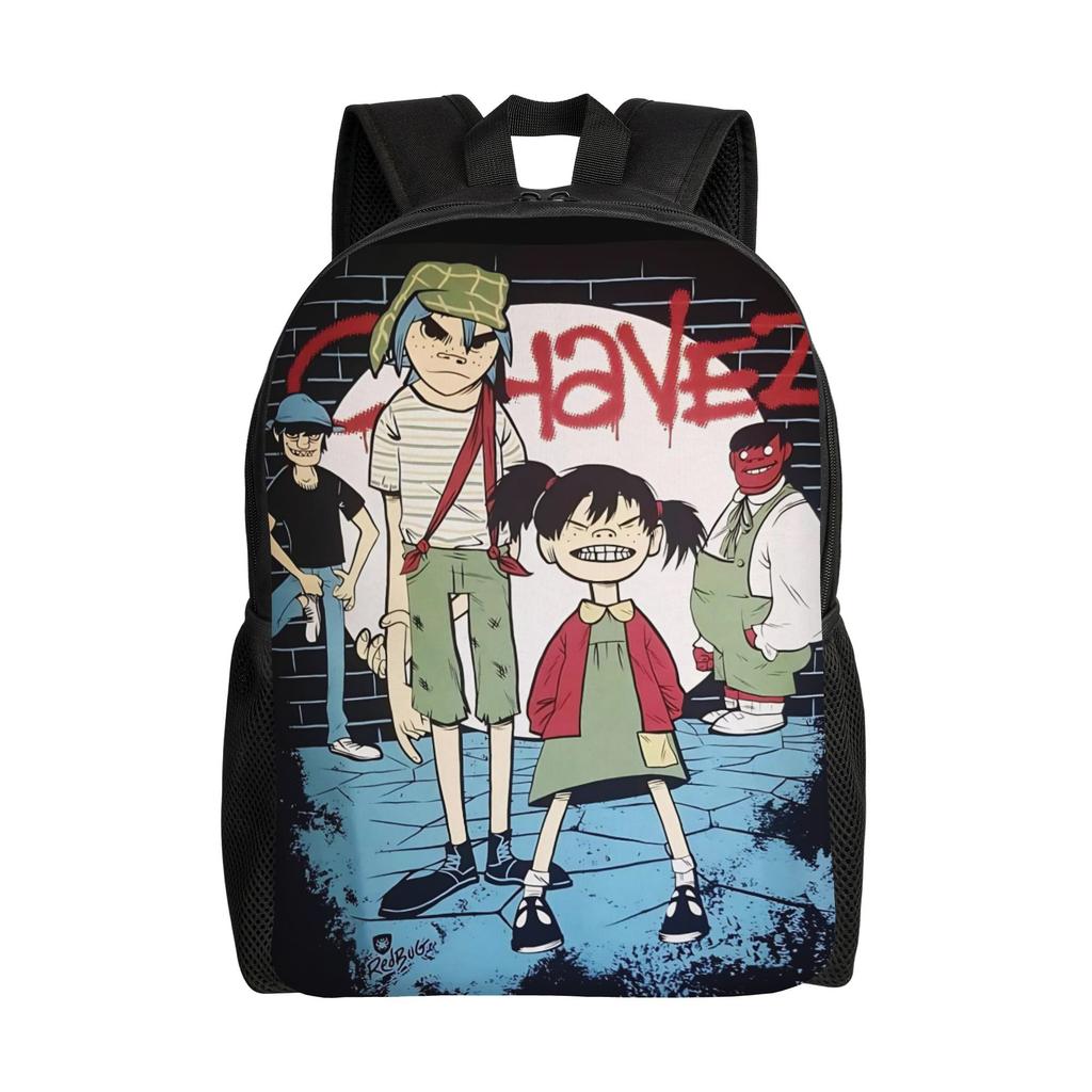 Панк-рок Музыка Gorillazs Рюкзак для Мужчин Женщин Подростков Школы Бизнеса Daypack Ноутбука Холщовые Сумки Подарок