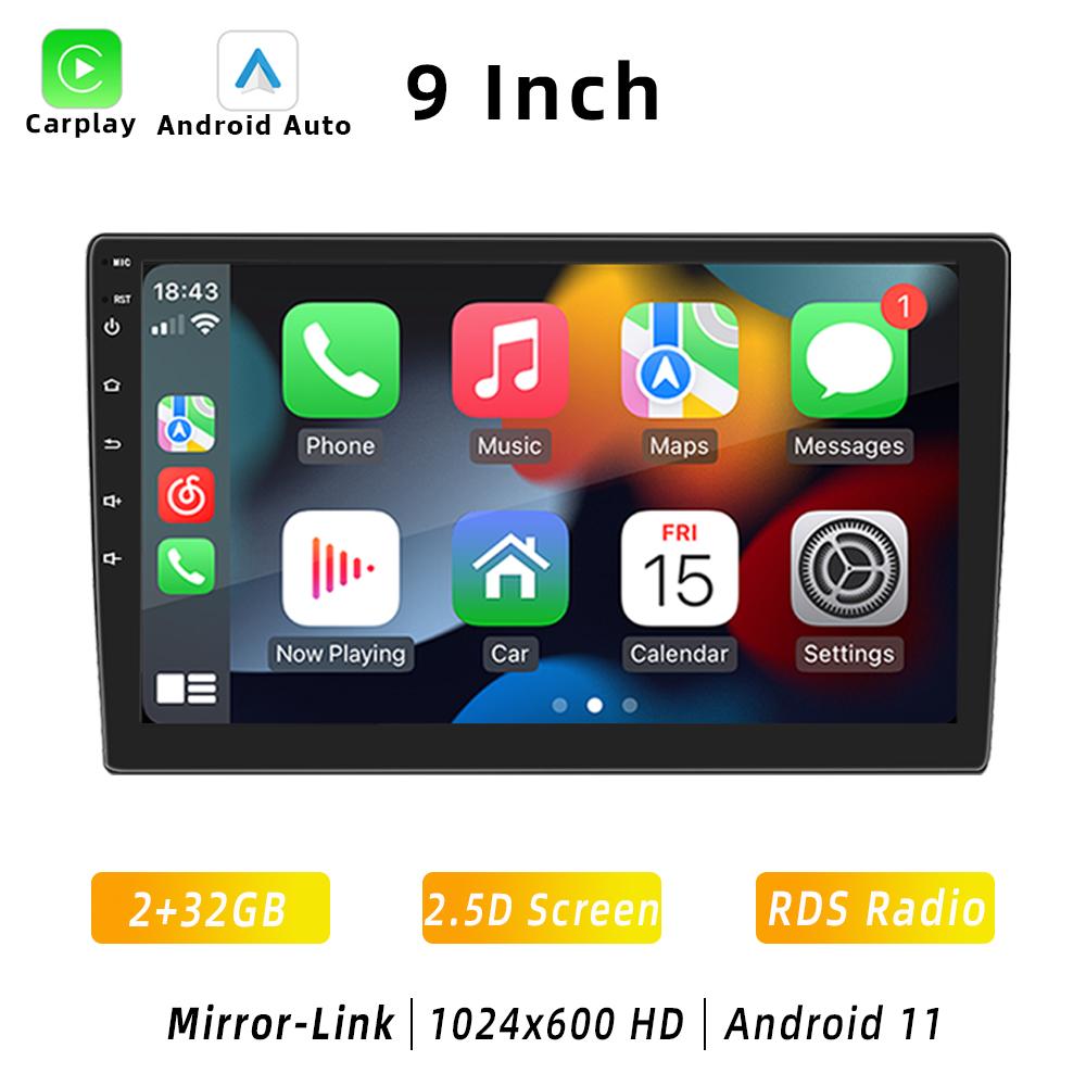 HIPPBQCC Автомобильный Радиоприемник 2 Din Carplay Android Auto Android 11 4 Core 4G GPS Car Audio 7"/9"/10" WIFI BT Автомобильный Мультимедийный Плеер