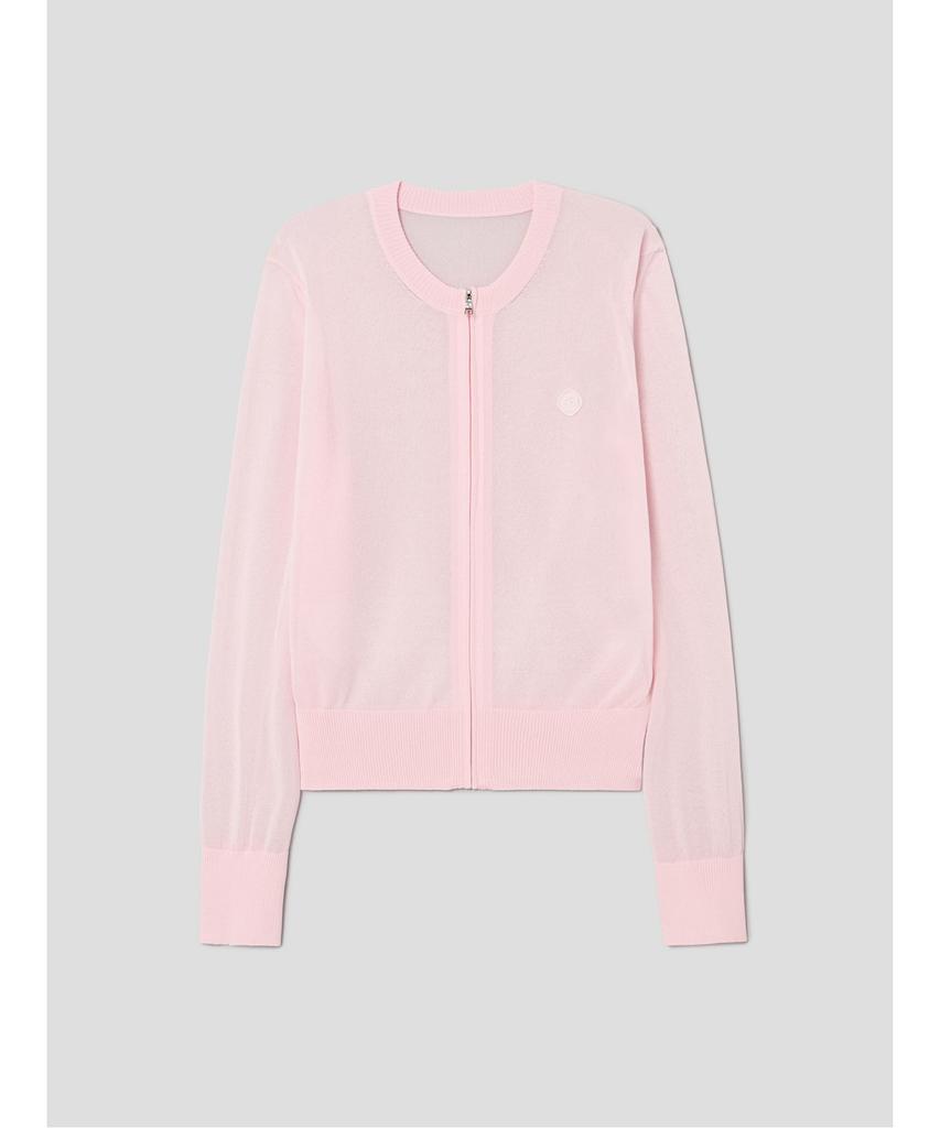 BEANPOLE GOLF Women'S Sheer Full-Zip Cardigan - Light Pink