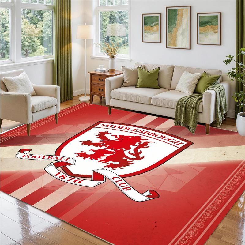 Middlesbrough Design Crystal Velvet Rug Soft Decorative Mat for Bedroom Entrance