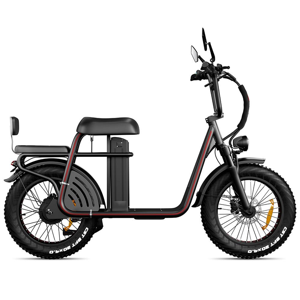 Электровелосипед Drvetion 1000 Вт пиковая мощность 20-дюймовые широкие шины Взрослый электровелосипед 48 В 15 Ач ЖК-дисплей Максимальный запас хода 80 км с NFC ET20