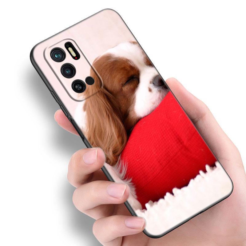 Милый щенок черный силиконовый чехол для телефона Xiaomi Redmi Note 10 11 11S 12 13 4G 8 9 11T Pro 5G Plus 8T 9S 10S 12S