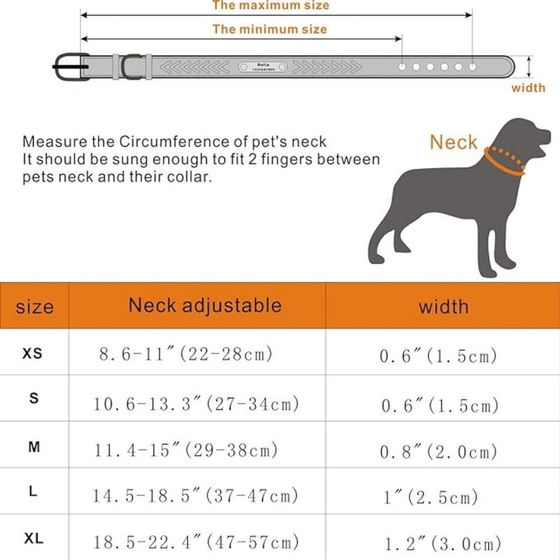 Customizable Weave Leather Dog Collar Personalized Dog Tag Engraved Puppy Nameplate Collar Adjustable For Small Medium Large Dog