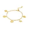 Luxury Gold Star Moon Bracelet with Sparkling Stones for Her