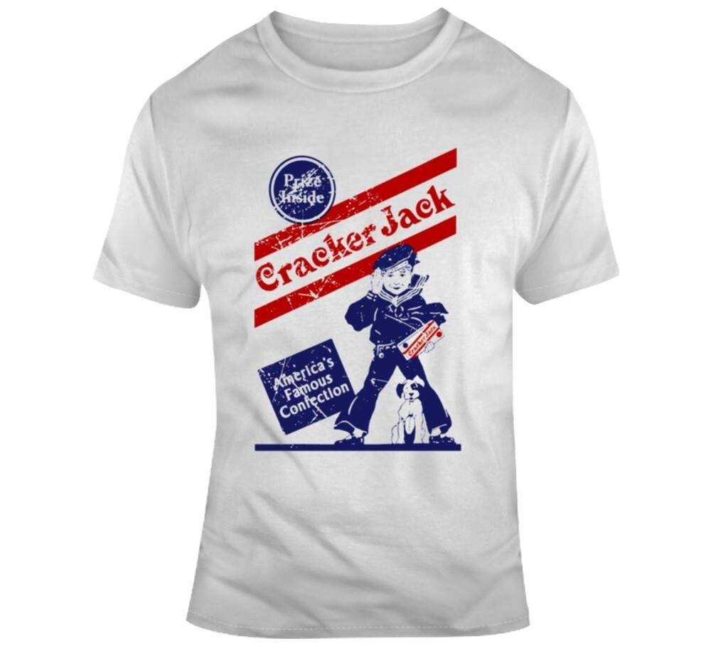 Ретро футболка Cracker Jack с потертостями, унисекс