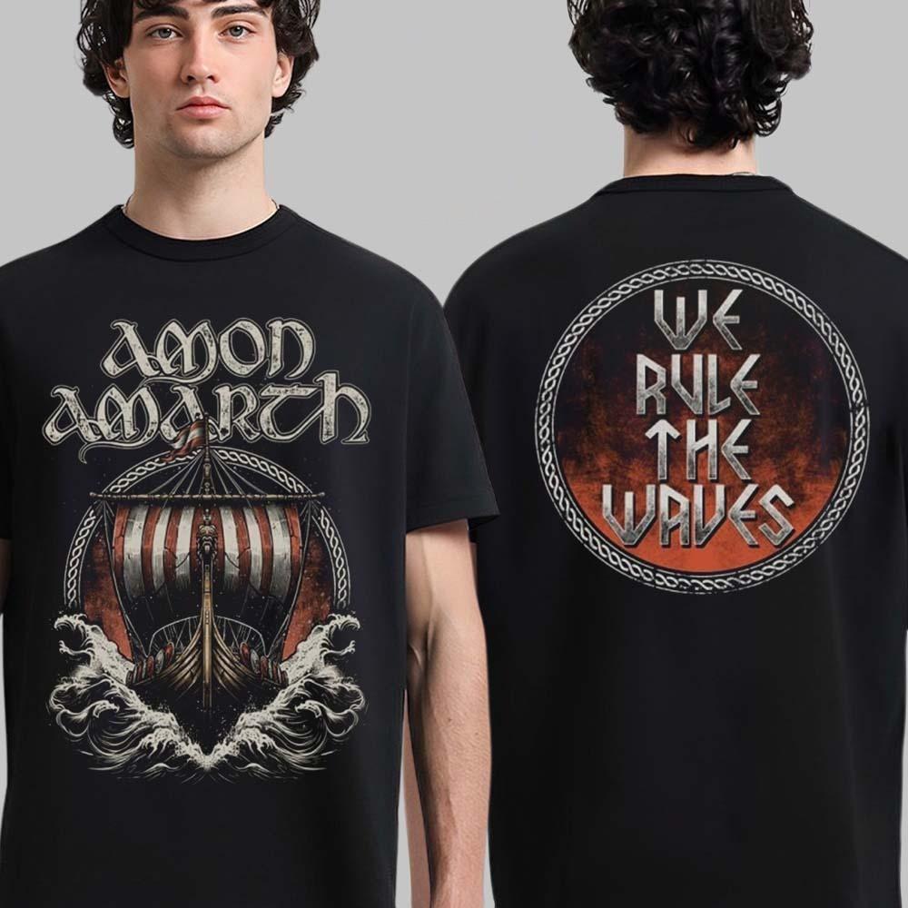 Amon Amarth We Rule The Waves Two Sided T-Shirt Mens Womens Tees Top