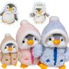 25cm Creative Drag Penguin Plush Doll Cotton-Padded Hat Clothes Penguin Plush Toy for Boys and Girls Birthday Gifts