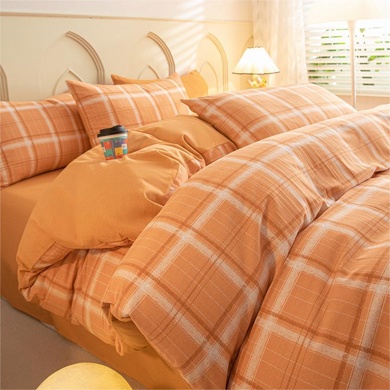 Утолщенный комплект из четырех предметов, пододеяльник, простыня, комплект из трех предметов для односпальной кровати в общежитии