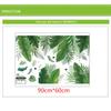 Тропическое растение Зеленые листья Наклейки на стену Для гостиной Спальни Дивана Декор стены ПВХ Виниловые наклейки на стену Украшение дома