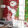 Christmas Snowman Pine Branch Socks Candy Sheer Curtains for Living Room Decoration Window Curtains Kitchen Tulle Voile Curtains