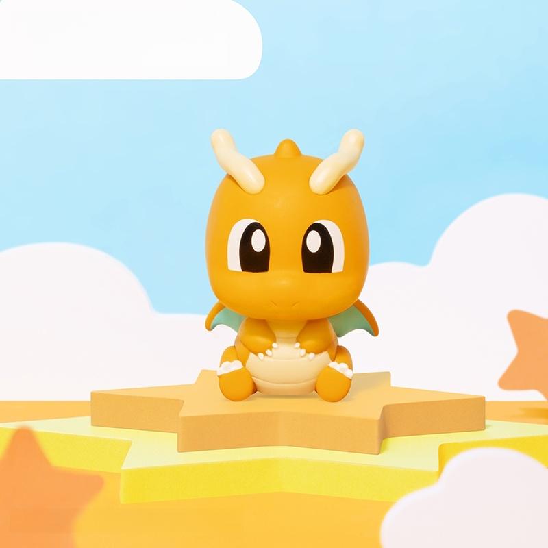Anime Poke Ball Action Figures Mini Dolls of Dragonite Sylveon Gengar Vulpix by Genuine Original Model Ornament Toy Gift