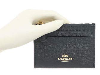 Coach Кошелек F88250 черный IMBLK кожаный мини-брелок для ключей с удостоверением личности Skinny 2 [Coach] (Чехол для монет) Женский [Продукт Outlet] [Бренд] [Товар]