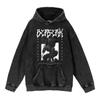 440G Heavy Washed Retro Animation Street Retro Cotton Sweater, Street Tide Hooded Sweater