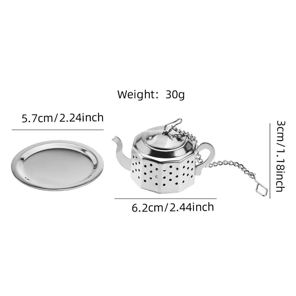 Teapot Shape Loose Leaf Tea Strainer Stainless Steel Spice Infuser Portable Tea Infuser  Flower Tea