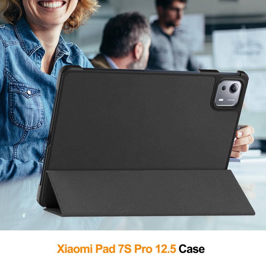 Для Xiaomi Pad 7S Pro 12.5 Чехол Противоударный Кожаный Чехол-Подставка для Планшета