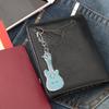 1/5Pcs Rose Guitar Keychain 2D Mini Guitar Charm Key Chain Music Dream Symbol Bag Wallet Pendant Car Interior Decor