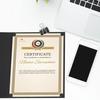 10 Pcs Black Certificate Holders Covers 9.45 for 12.6 X Diploma Inch Paper Gold