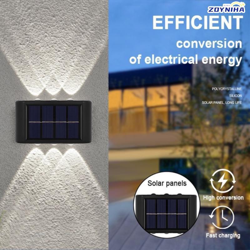Солнечный настенный светильник, уличный IP65, водонепроницаемый, настенный светильник для балкона, освещение, уличная солнечная лампа для двора, улицы, сада, декор LM