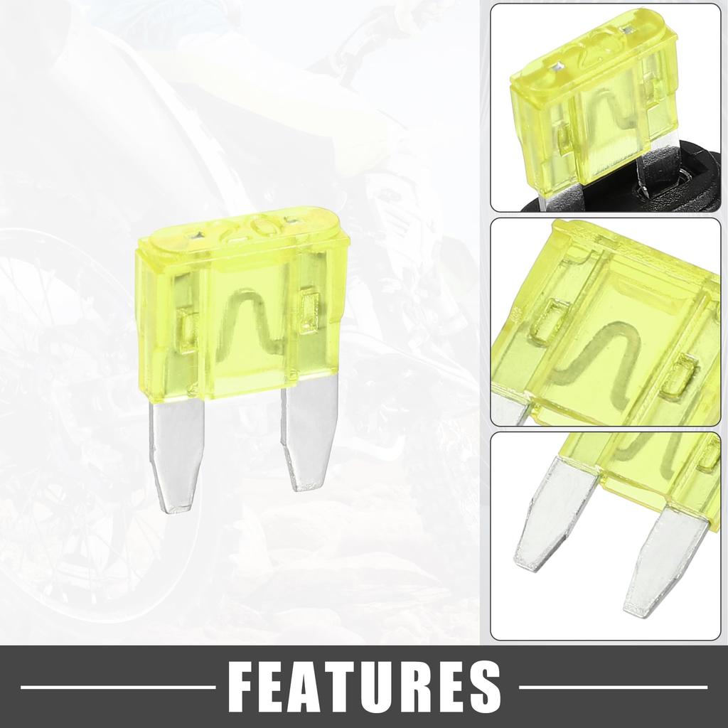 A ABSOPRO Fuse Holder 20A Mini Style Fuse 12 AWG Fuse Holder Waterproof