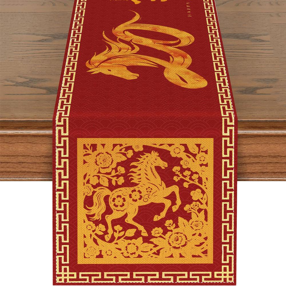 Бокал для вина Новогодний флажок на стол Чехол Фейерверки Новогодняя скатерть Новогодняя вечеринка