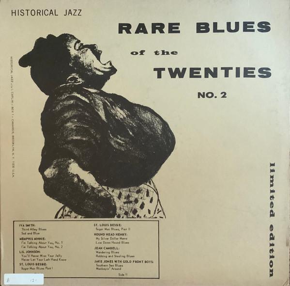 LP Record VARIOUS Rare Blues Of The Twenties No. 2 ASC258292 HISTORICAL REC 1966 US Blues Used