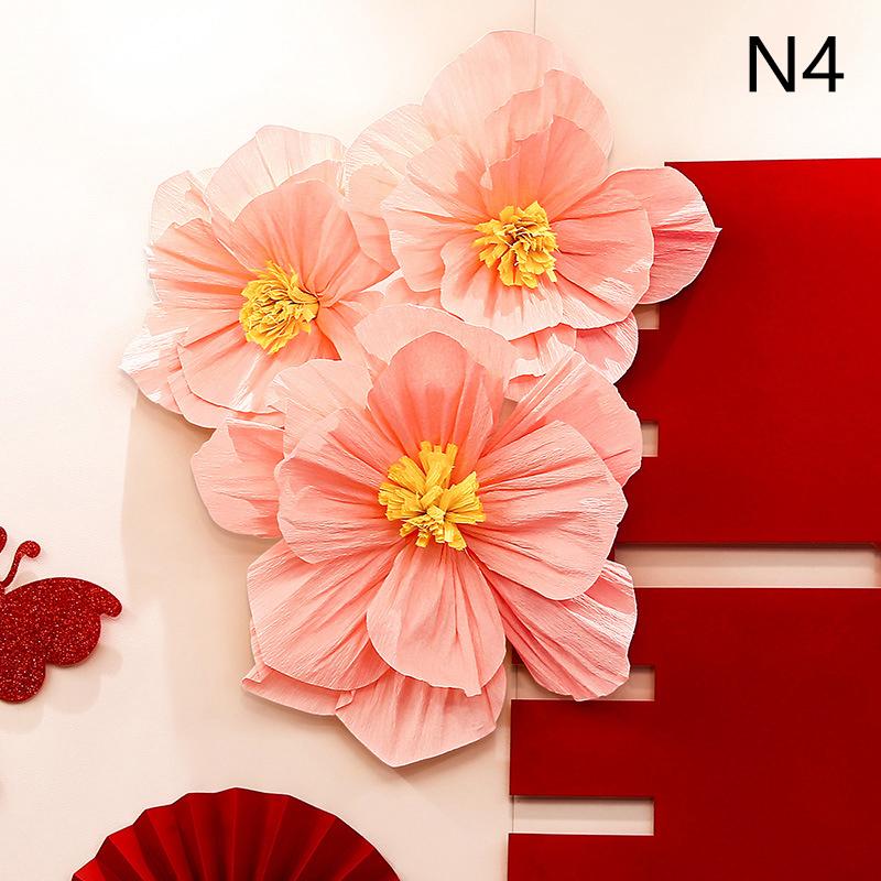 20/25/30 см Цветок из крепированной бумаги Легкий Многоцелевой Гофрированная бумага Цветок Стереоскопический Декор Цветка Товары для вечеринок