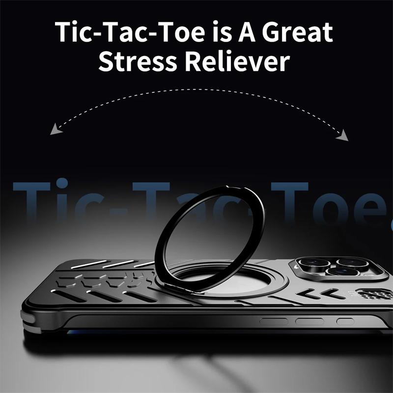 Роскошный алюминиевый металлический безрамный чехол для телефона iPhone 16 15 Pro Max Magsafe Magnetic Bumper с вращением на 360° и подставкой для ароматерапии