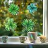 Laser Colorful Lucky Four-leaf Clover Decorative Glass Anti-static Window Stickers