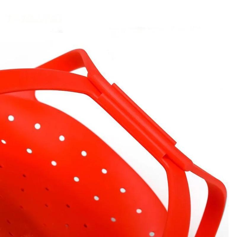 Корзина для пароварки с силиконовым расширением и складная для еды, фруктов и овощей, ящик для пароварки, поднос для приготовления на пару, кухонные инструменты