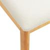 Dining Chair Set of 2 Natural and White Solid Rubberwood