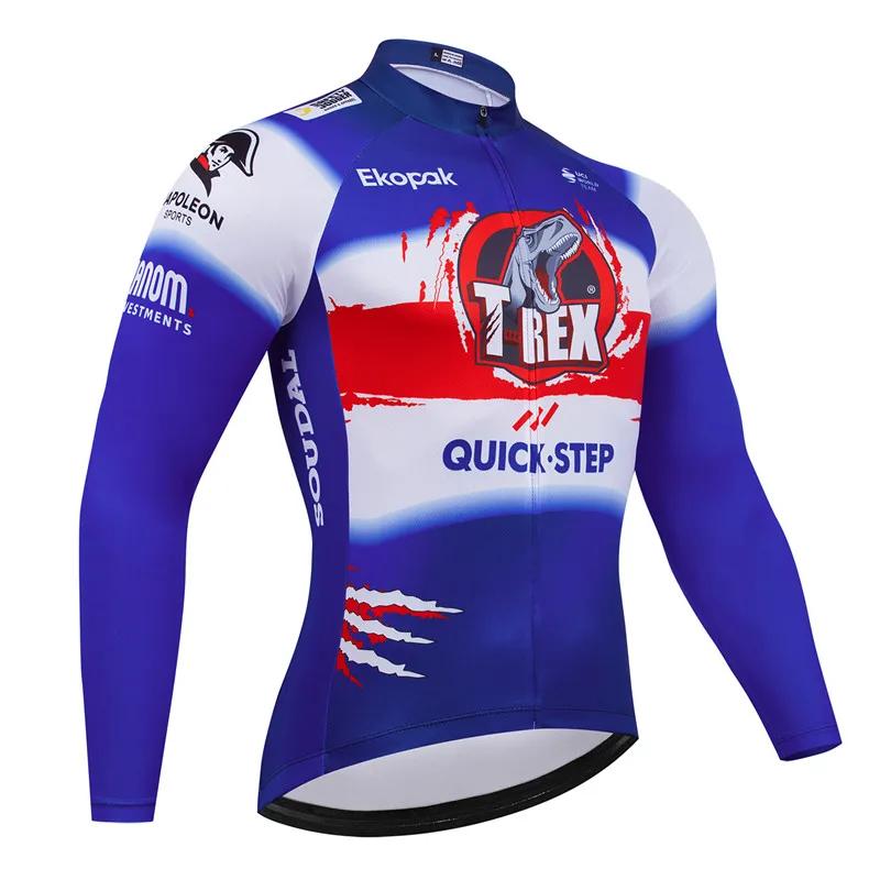 Команда Soudal Quick Step Осенний Велосипедный Джерси Комплект Мужская Велосипедная Одежда Одежда с Длинным Рукавом Велосипедная Форма MTB Джерси Одежда для Велоспорта