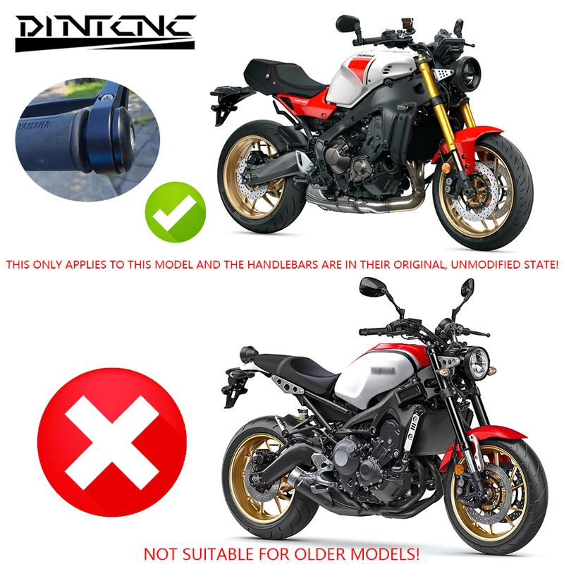 Handlebar End Mirror For YAMAHA XSR900 -2024 XSR 900 Rotatable Shrink E9 Certified Left Right Sides Rearview Accessories