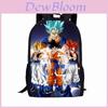 Школьный рюкзак для мальчиков с изображением персонажей Dragon Ball, изготовленный из дышащей ткани Оксфорд и обладающий большой вместимостью.