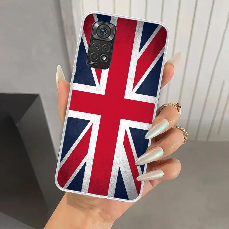 Union Jack England UK Flag Phone Case for Xiaomi Redmi Note 15 14 14S 13 12S 12 Pro 11S 11 Plus 11T 11E 10S Soft Funda Print She